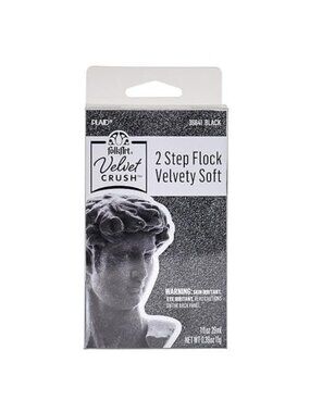 FolkArt Velvet Crush 2-Step Flocking Kit Black 36641 Adhesive & Powder For Velve